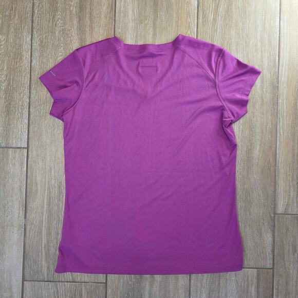 Columbia Women's Pink Activewear V‑Neck Lightweight Hiking/Workout Top Size L - Picture 5 of 7